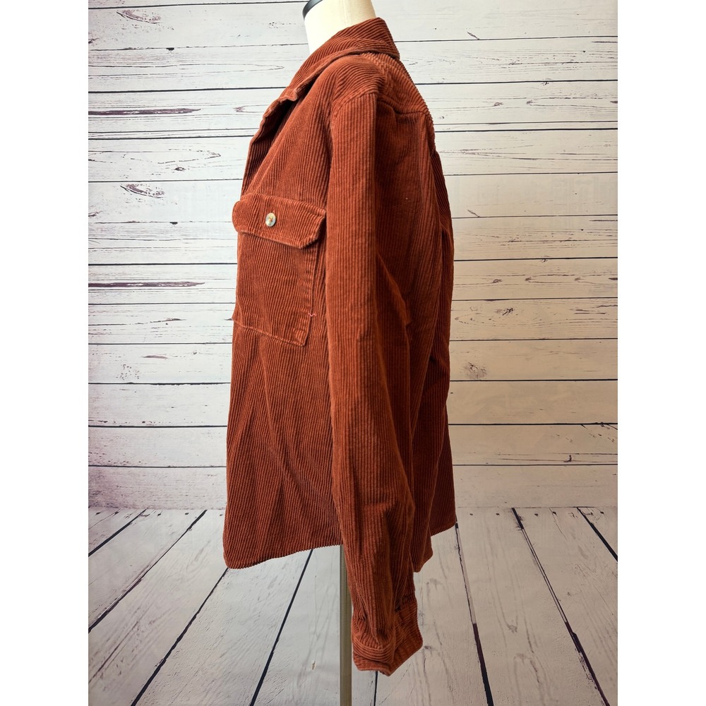 GAP Corduroy Shirt Jacket Medium Mens Shacket Long Sleeve Y2K Vintage Pockets - Picture 11 of 12
